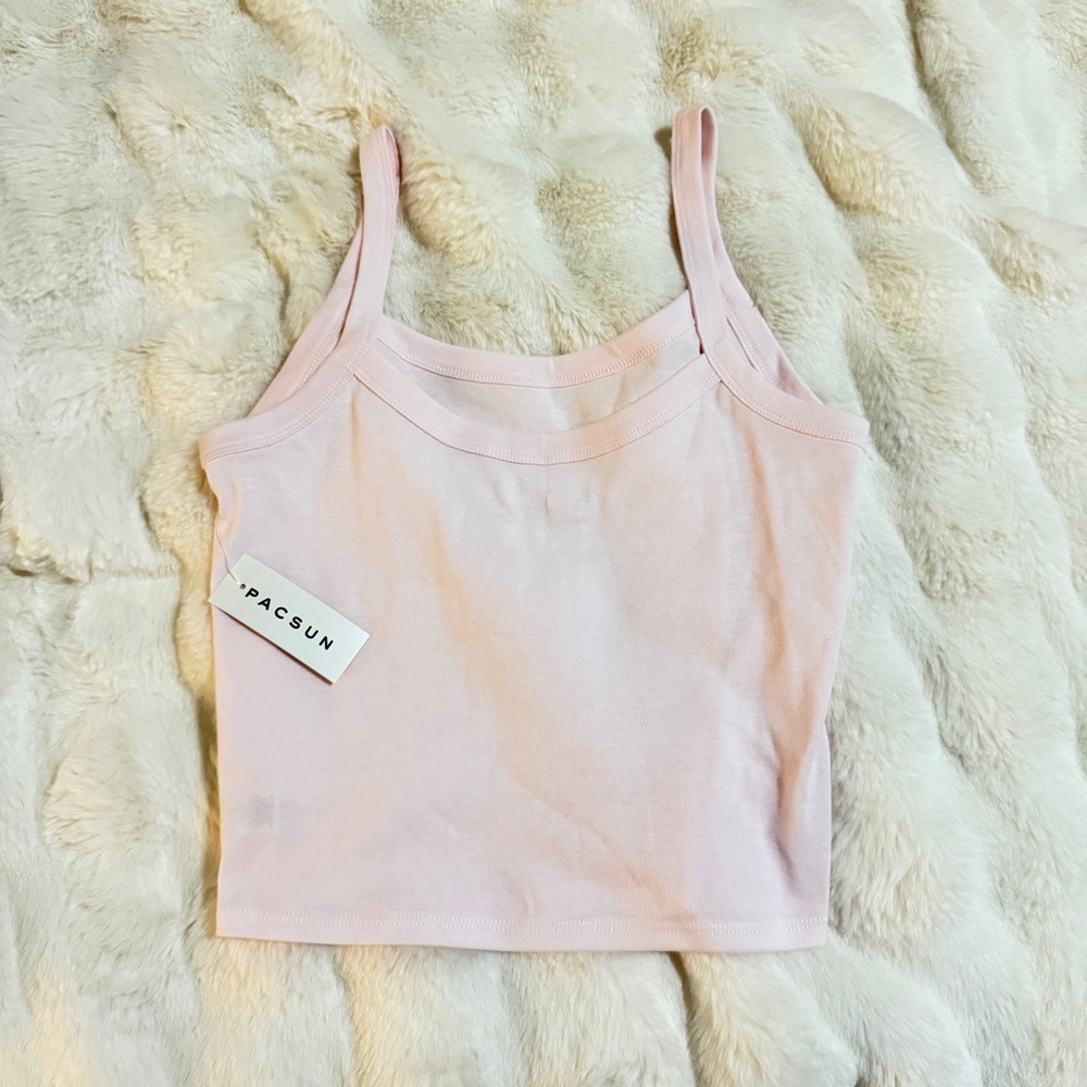PacSun pink cropped tank top